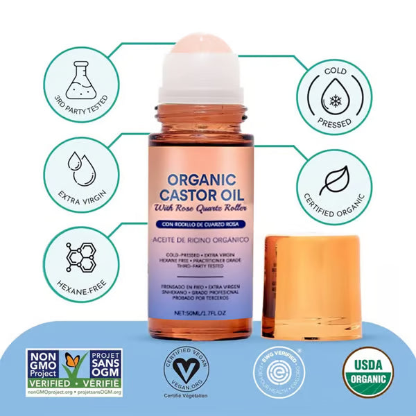 🏆Flash Sale⚡ 50K+ SOLD! Almost Gone-💥🎉🌿✨ Organic Castor Oil Roll-On - For Radiant Skin, Lush Hair & Relaxation,Best Gifts