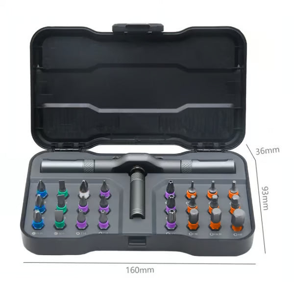 🔥24 in 1 DlY Screwdriver Set Magnetic Compact and Portable Ratchet Screwdriver
