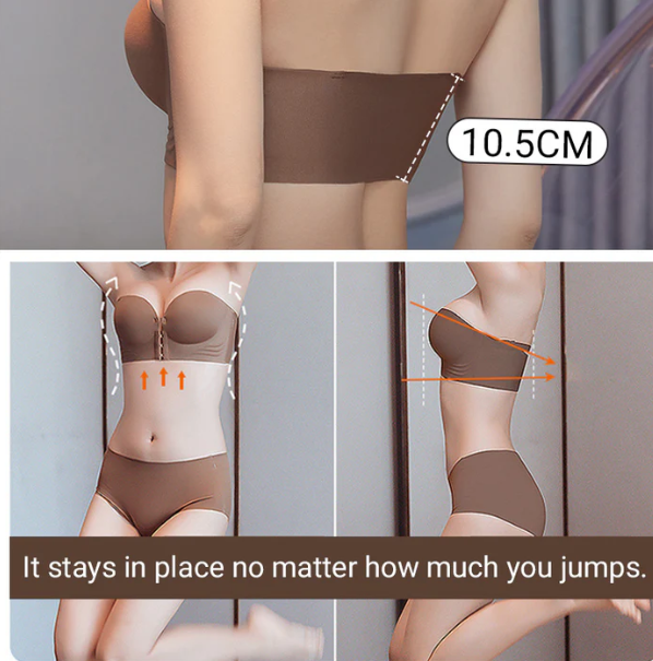 Women's Non-Slip Front Closure Strapless Bra