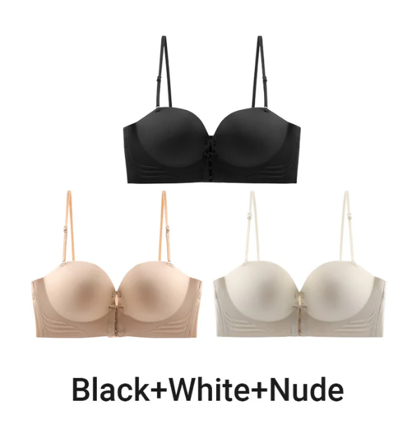 Women's Non-Slip Front Closure Strapless Bra