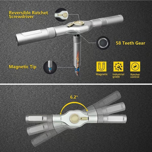 🔥24 in 1 DlY Screwdriver Set Magnetic Compact and Portable Ratchet Screwdriver