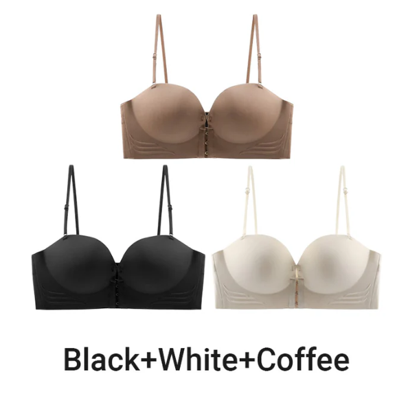 Women's Non-Slip Front Closure Strapless Bra