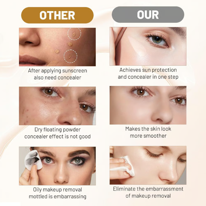 💖 Achieve Flawless Skin ✨Foundation 4 in 1 - Light Spectrum