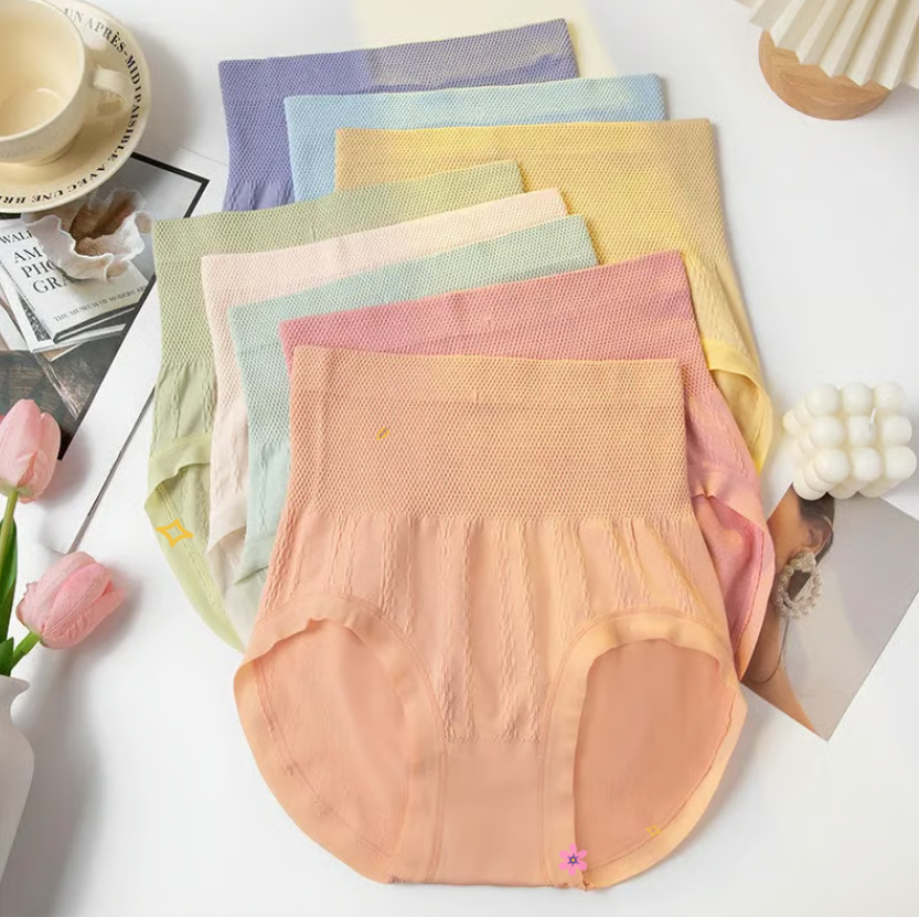 🔥🩲(7 pieces) Antibacterial high waist tummy control panties