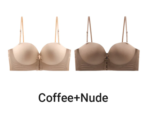 Women's Non-Slip Front Closure Strapless Bra