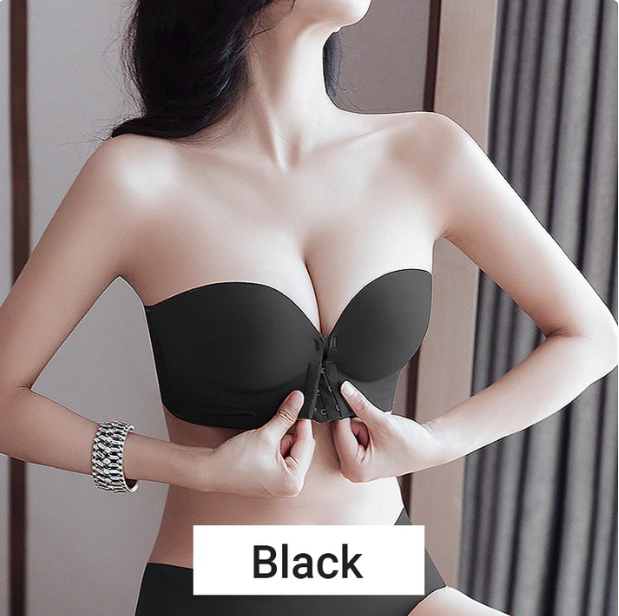 Women's Non-Slip Front Closure Strapless Bra