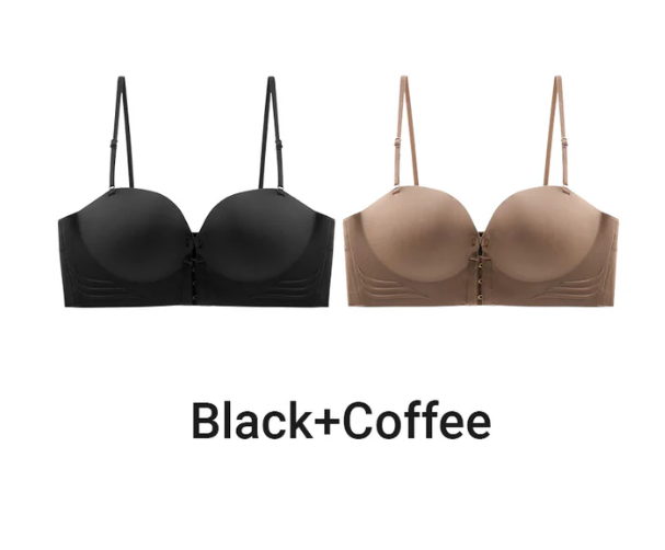 Women's Non-Slip Front Closure Strapless Bra