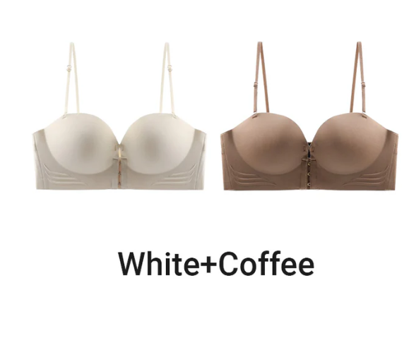 Women's Non-Slip Front Closure Strapless Bra