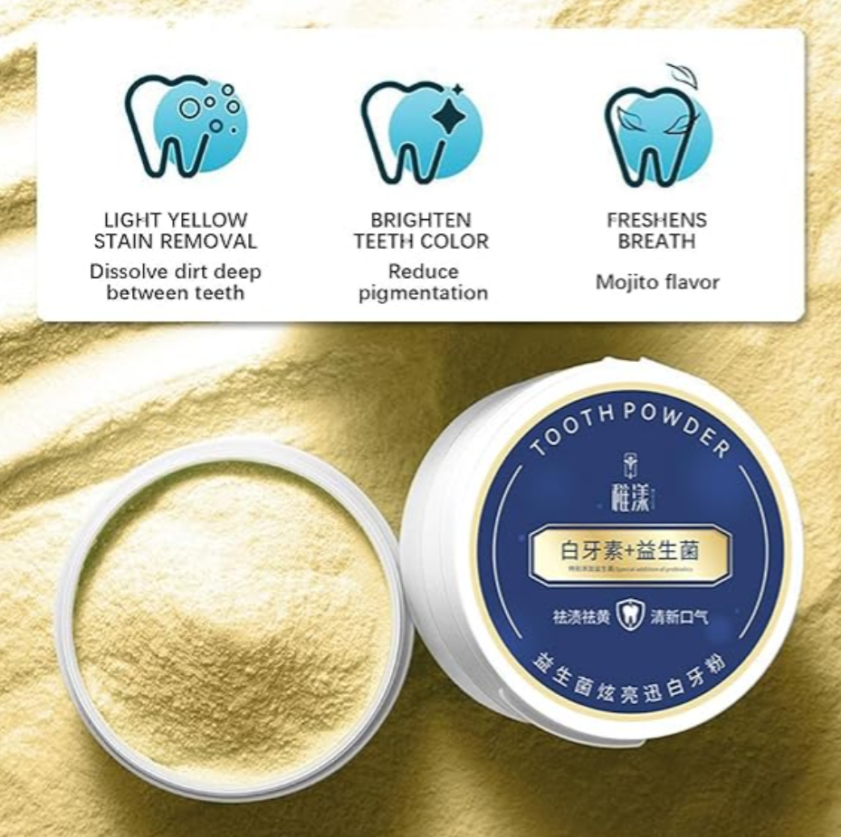 Teeth Whitening Powder - 50g Probiotics Tooth Powder