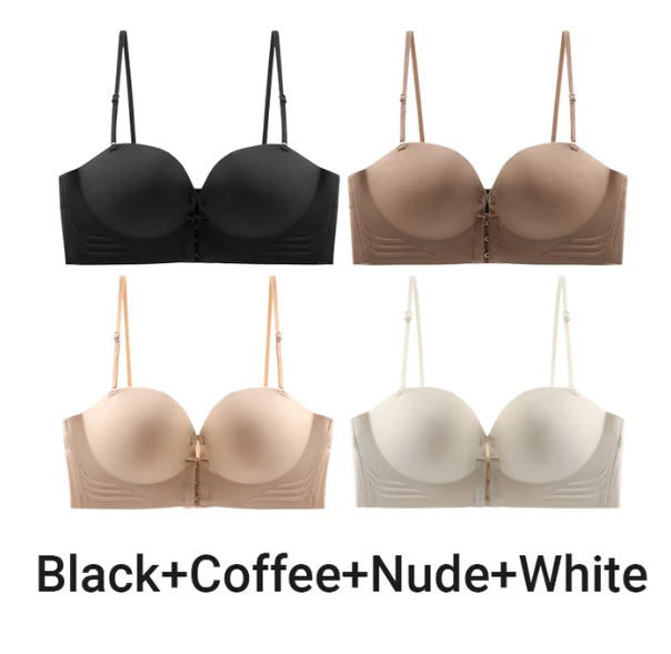 Women's Non-Slip Front Closure Strapless Bra