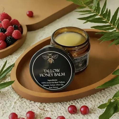 ⏳Organic Grass-Fed Beef Tallow Balm with Raw Honey