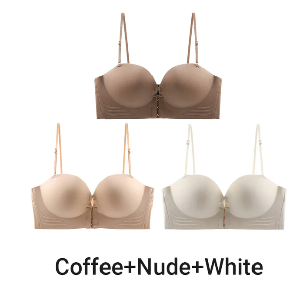 Women's Non-Slip Front Closure Strapless Bra