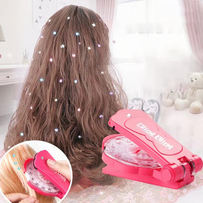 ✨Glitter Diamond Styling Tools Hair Gemstone Styling Set to light up girls' hair, clothes, accessories, No Heat Required Hair Styling Accessories