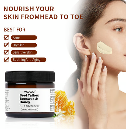 🔥Beef Tallow Beeswax and Honey Face Moisturizer