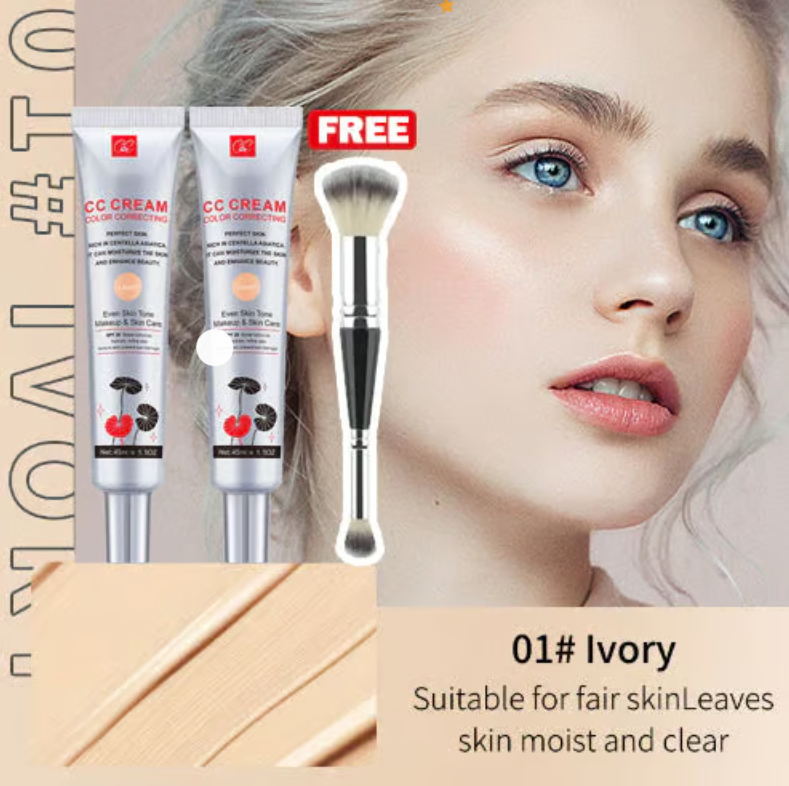 🔥BUY 1 GET 1 FREE + MAKEUP BRUSH!!✨Luxe Brush Foundation - SPF50+（Perfect for every age group）